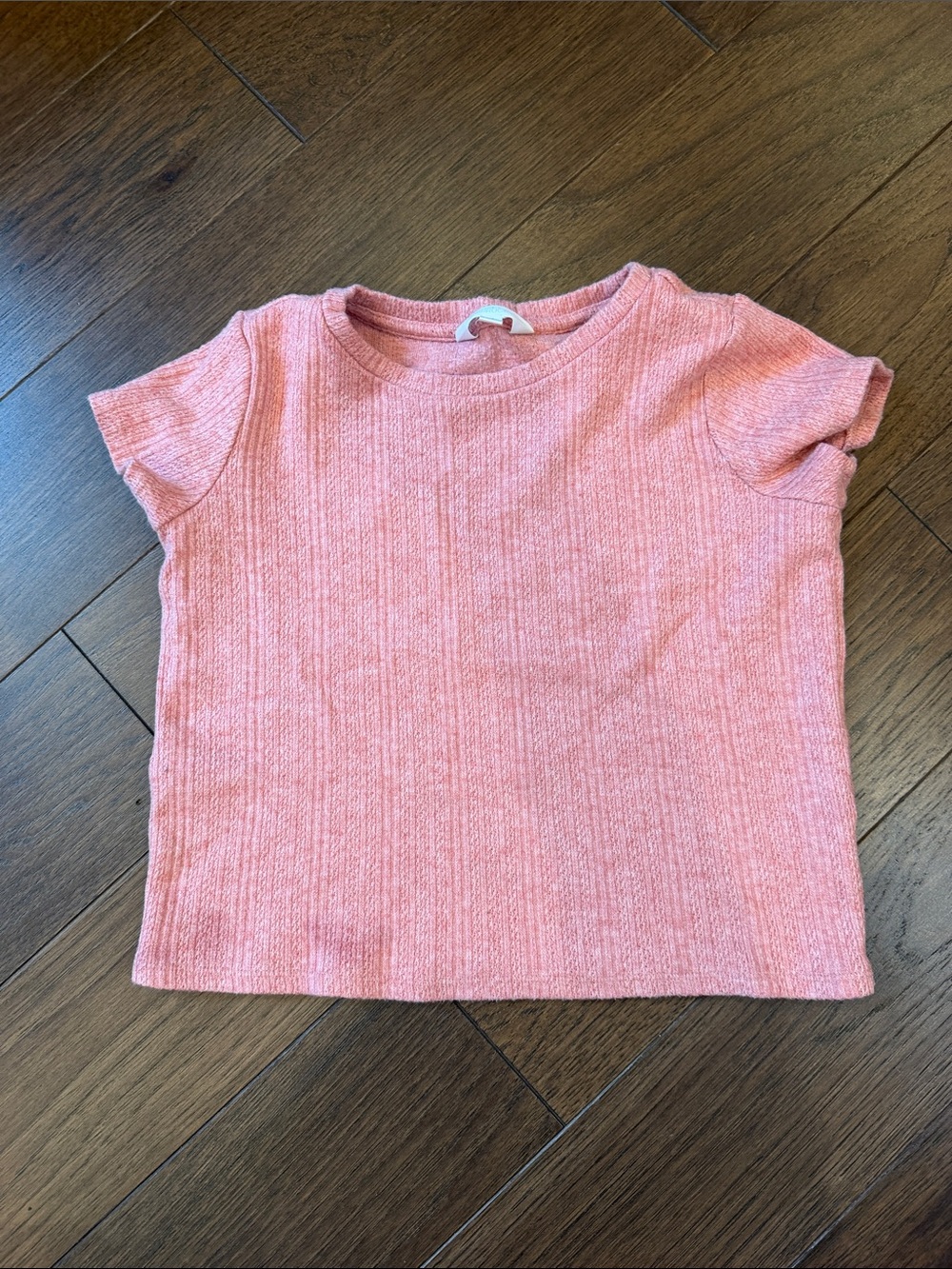 Market & Spruce Girls Pink Ribbed Short-Sleeve Tee Size Medium 8/10 - C46-026